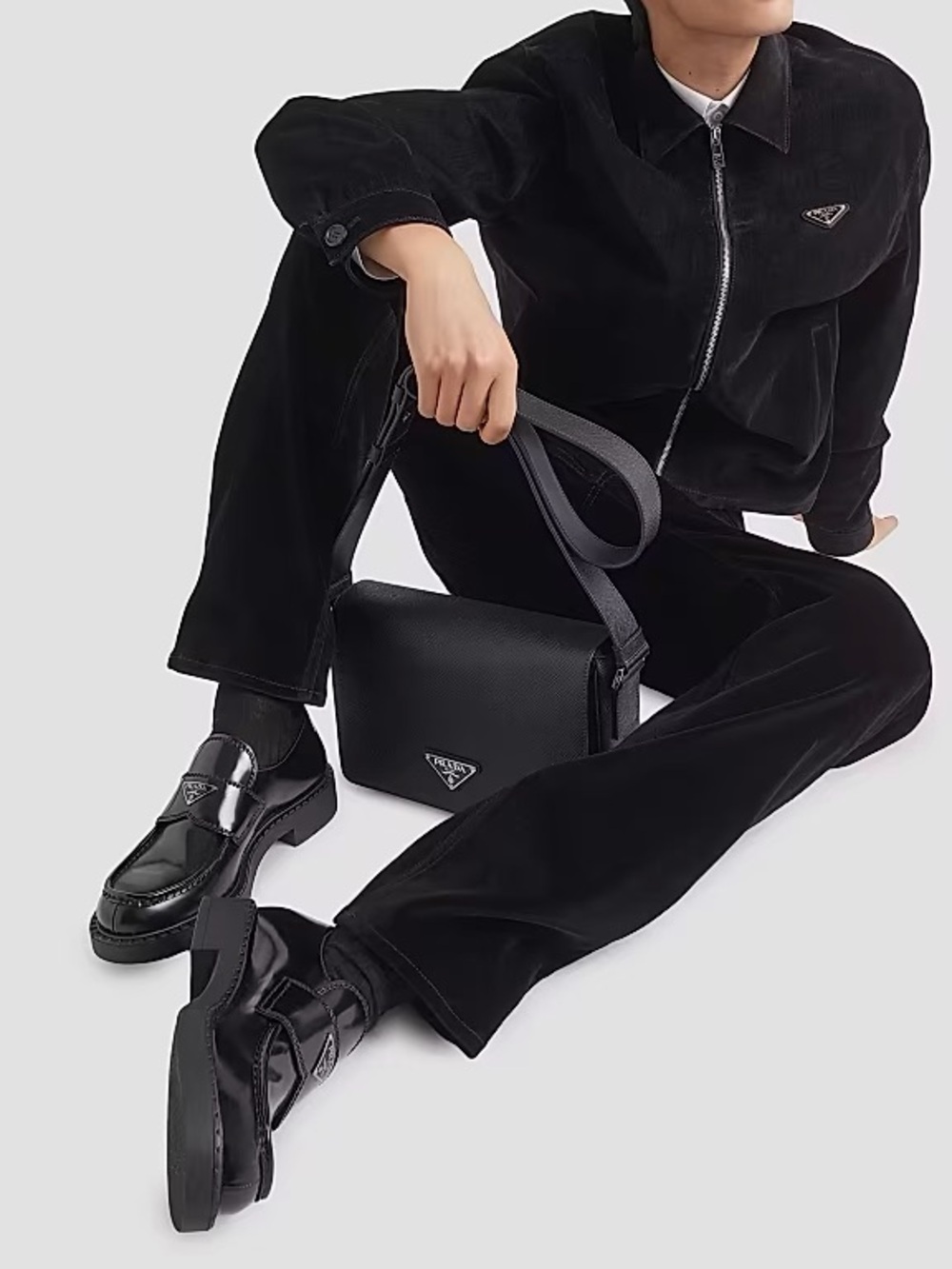 Prada Brushed Leather Loafers